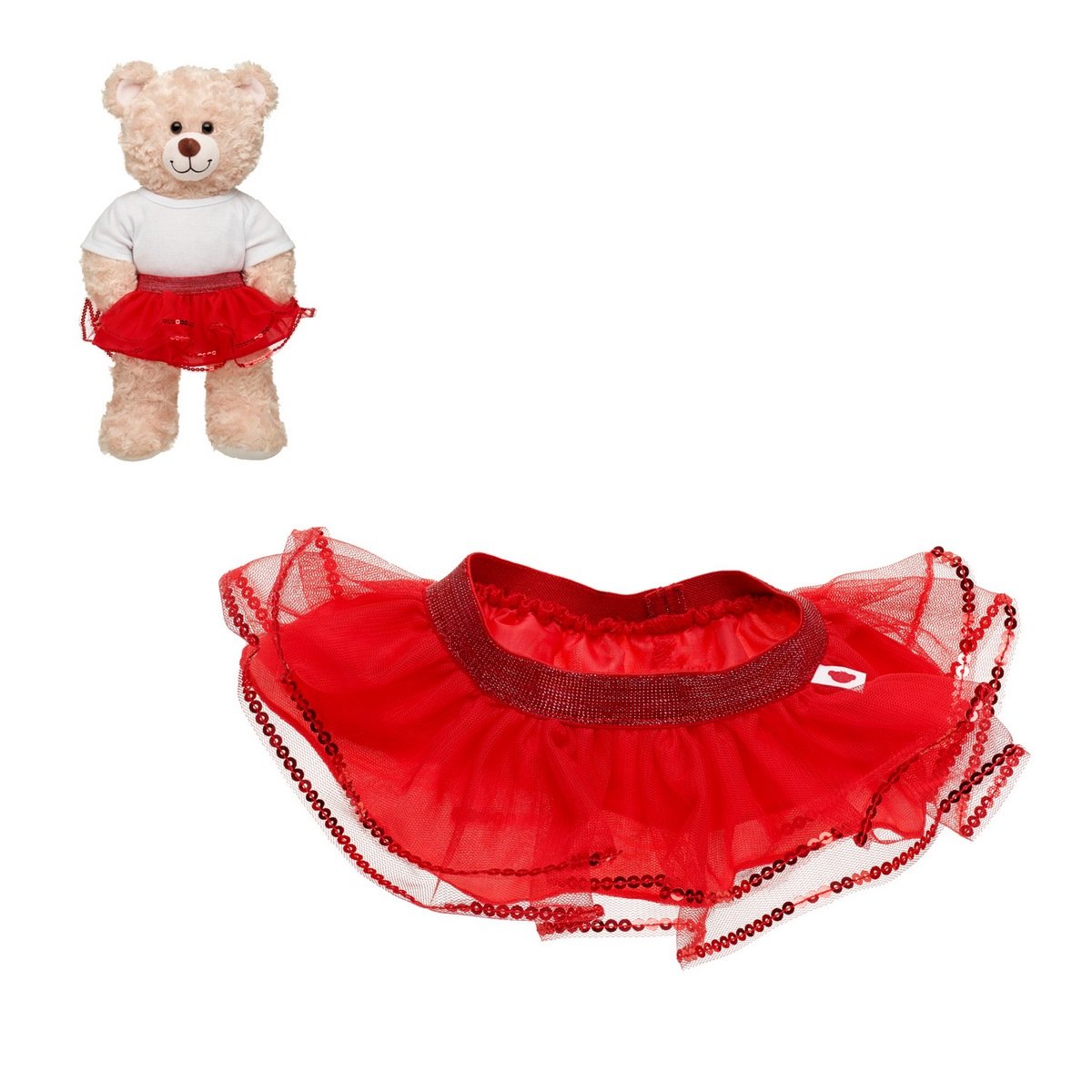 Tutu Rojo Lentejuelas Build-A-Bear